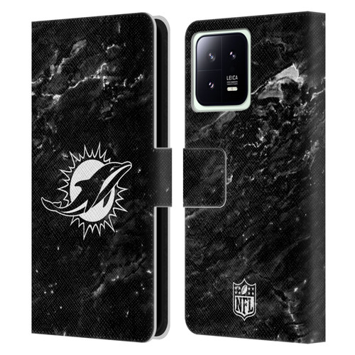 NFL Miami Dolphins Artwork Marble Leather Book Wallet Case Cover For Xiaomi 13 5G