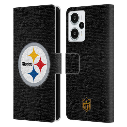NFL Pittsburgh Steelers Logo Football Leather Book Wallet Case Cover For Xiaomi Redmi Note 12T