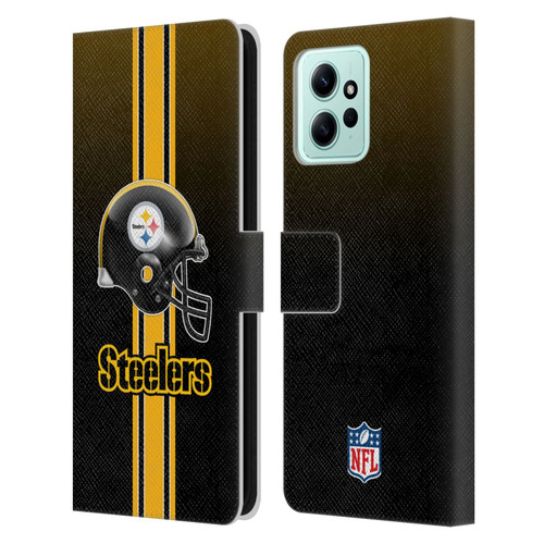 NFL Pittsburgh Steelers Logo Helmet Leather Book Wallet Case Cover For Xiaomi Redmi 12