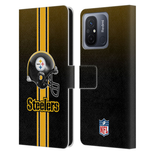 NFL Pittsburgh Steelers Logo Helmet Leather Book Wallet Case Cover For Xiaomi Redmi 12C
