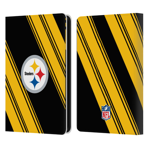 NFL Pittsburgh Steelers Artwork Stripes Leather Book Wallet Case Cover For Amazon Kindle 11th Gen 6in 2022