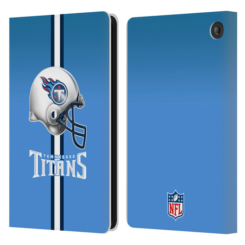NFL Tennessee Titans Logo Helmet Leather Book Wallet Case Cover For Amazon Fire 7 2022