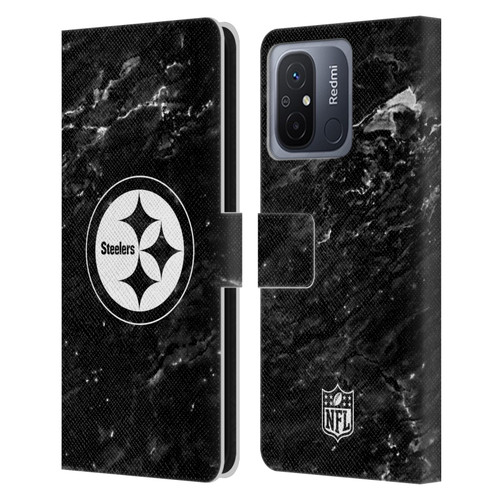 NFL Pittsburgh Steelers Artwork Marble Leather Book Wallet Case Cover For Xiaomi Redmi 12C