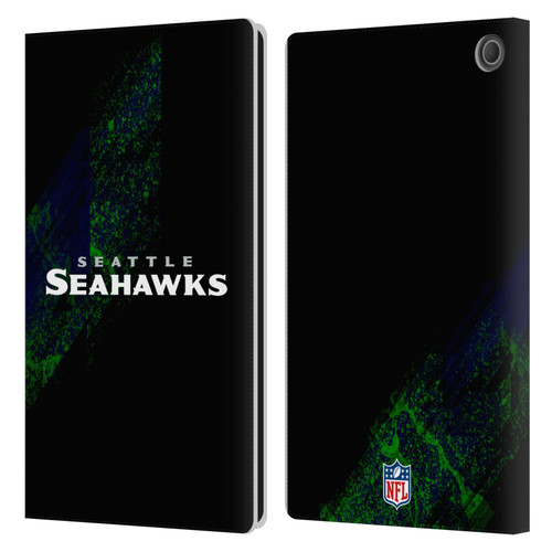 NFL Seattle Seahawks Logo Blur Leather Book Wallet Case Cover For Amazon Fire Max 11 2023