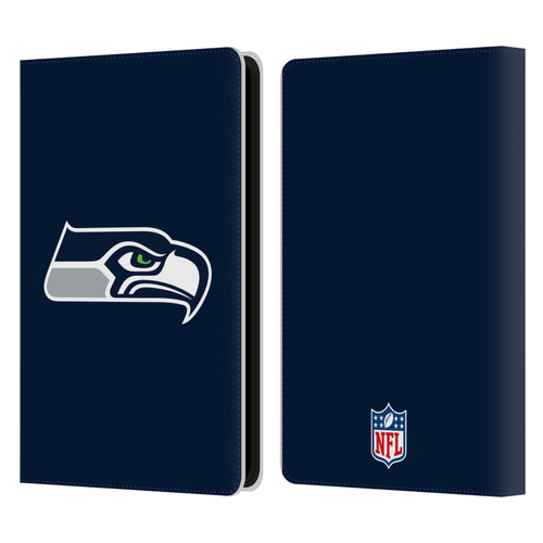 NFL Seattle Seahawks Logo Plain Leather Book Wallet Case Cover For Amazon Kindle Paperwhite 5 (2021)