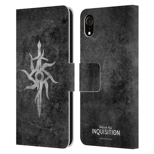 EA Bioware Dragon Age Inquisition Graphics Distressed Symbol Leather Book Wallet Case Cover For Apple iPhone XR