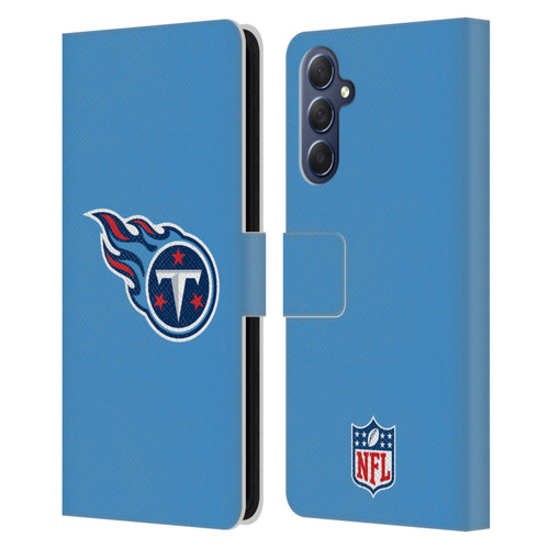 NFL Tennessee Titans Logo Plain Leather Book Wallet Case Cover For Samsung Galaxy M54 5G