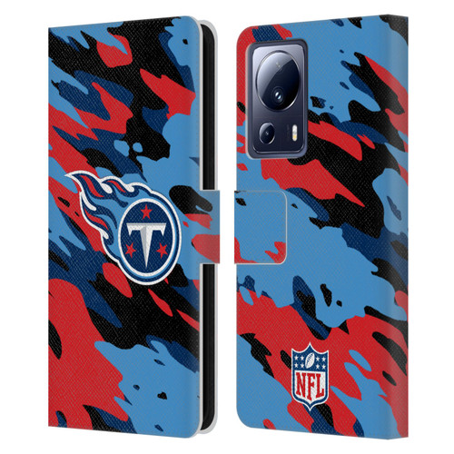 NFL Tennessee Titans Logo Camou Leather Book Wallet Case Cover For Xiaomi 13 Lite 5G