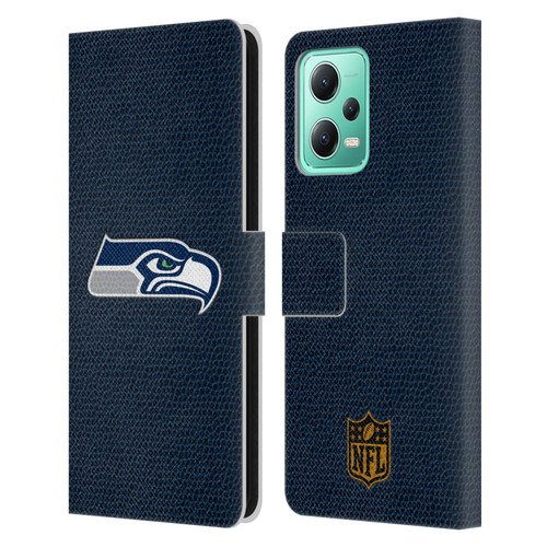 NFL Seattle Seahawks Logo Football Leather Book Wallet Case Cover For Xiaomi Redmi Note 12 5G