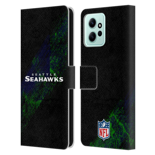 NFL Seattle Seahawks Logo Blur Leather Book Wallet Case Cover For Xiaomi Redmi 12