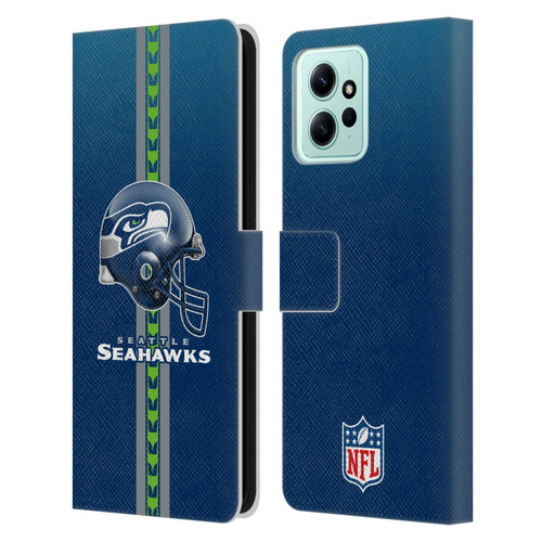 NFL Seattle Seahawks Logo Helmet Leather Book Wallet Case Cover For Xiaomi Redmi 12