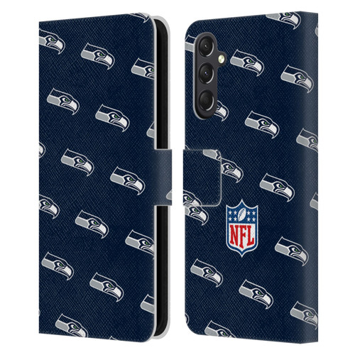 NFL Seattle Seahawks Artwork Patterns Leather Book Wallet Case Cover For Samsung Galaxy A24 4G / M34 5G