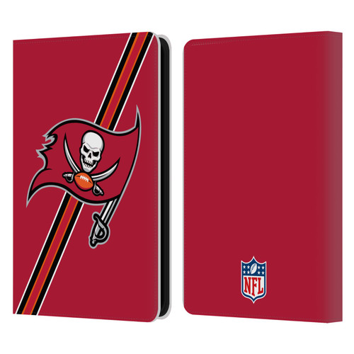 NFL Tampa Bay Buccaneers Logo Stripes Leather Book Wallet Case Cover For Amazon Kindle 11th Gen 6in 2022