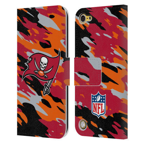 NFL Tampa Bay Buccaneers Logo Camou Leather Book Wallet Case Cover For Apple iPod Touch 5G 5th Gen