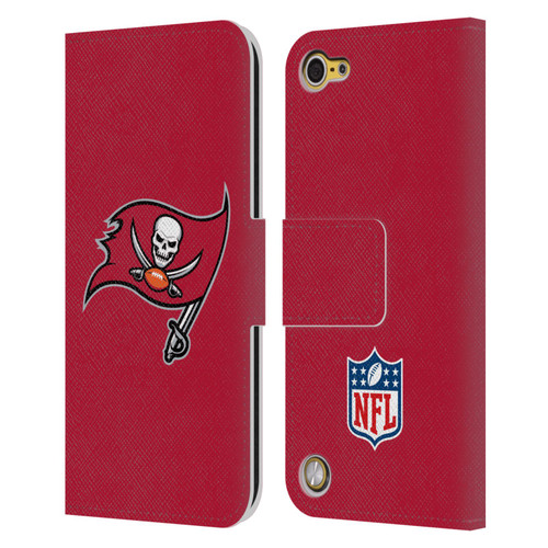NFL Tampa Bay Buccaneers Logo Plain Leather Book Wallet Case Cover For Apple iPod Touch 5G 5th Gen