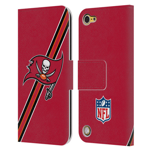 NFL Tampa Bay Buccaneers Logo Stripes Leather Book Wallet Case Cover For Apple iPod Touch 5G 5th Gen