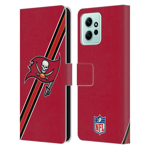 NFL Tampa Bay Buccaneers Logo Stripes Leather Book Wallet Case Cover For Xiaomi Redmi 12