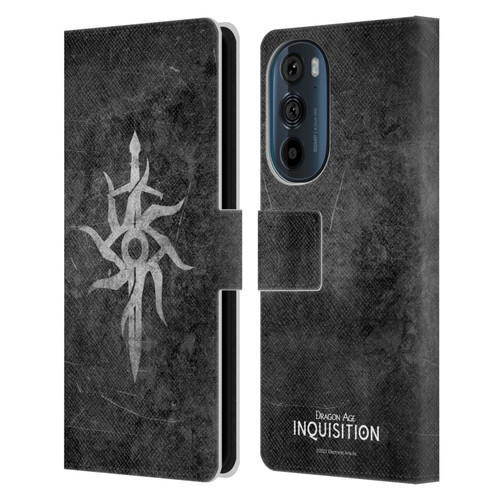 EA Bioware Dragon Age Inquisition Graphics Distressed Symbol Leather Book Wallet Case Cover For Motorola Edge 30