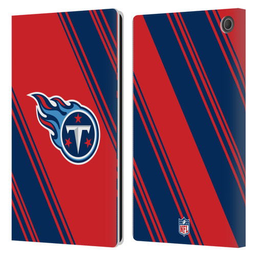 NFL Tennessee Titans Artwork Stripes Leather Book Wallet Case Cover For Amazon Fire Max 11 2023