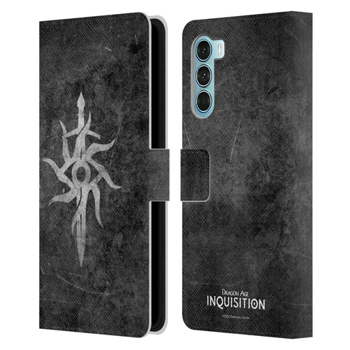 EA Bioware Dragon Age Inquisition Graphics Distressed Symbol Leather Book Wallet Case Cover For Motorola Edge S30 / Moto G200 5G
