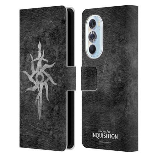 EA Bioware Dragon Age Inquisition Graphics Distressed Symbol Leather Book Wallet Case Cover For Motorola Edge X30