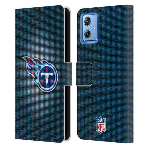 NFL Tennessee Titans Artwork LED Leather Book Wallet Case Cover For Motorola Moto G54 5G
