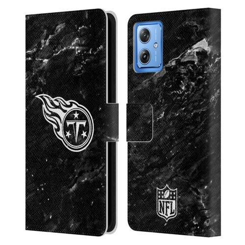 NFL Tennessee Titans Artwork Marble Leather Book Wallet Case Cover For Motorola Moto G54 5G