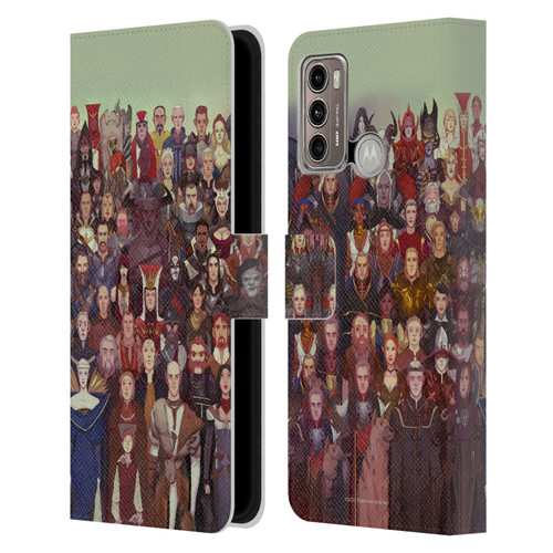 EA Bioware Dragon Age Inquisition Graphics Cast Of Thousands Leather Book Wallet Case Cover For Motorola Moto G60 / Moto G40 Fusion