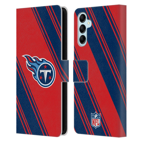 NFL Tennessee Titans Artwork Stripes Leather Book Wallet Case Cover For Samsung Galaxy M14 5G