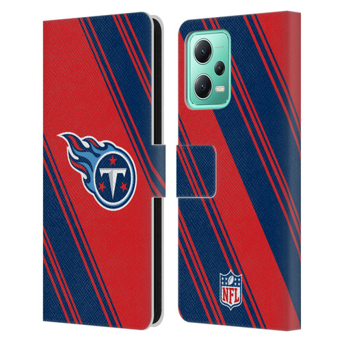 NFL Tennessee Titans Artwork Stripes Leather Book Wallet Case Cover For Xiaomi Redmi Note 12 5G
