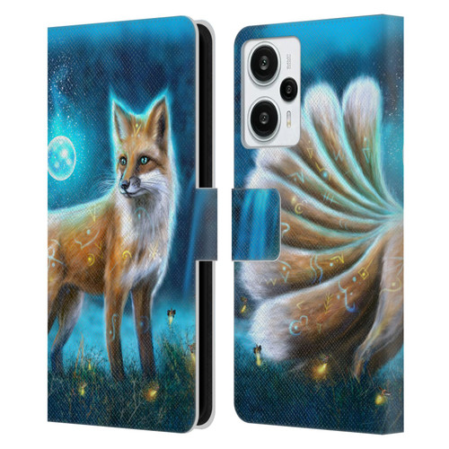 Anthony Christou Fantasy Art Magic Fox In Moonlight Leather Book Wallet Case Cover For Xiaomi Redmi Note 12T