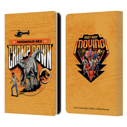 Jurassic World: Camp Cretaceous Character Art Champ Down Leather Book Wallet Case Cover For Amazon Kindle Paperwhite 5 (2021)