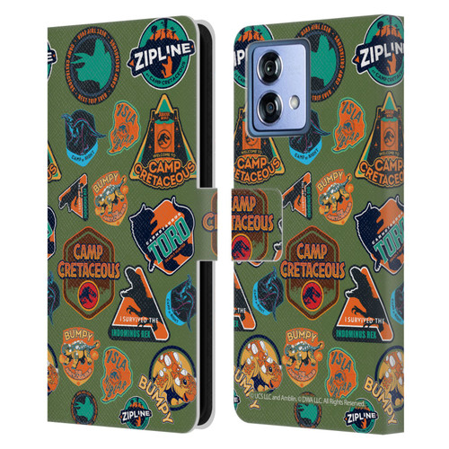 Jurassic World: Camp Cretaceous Character Art Pattern Icons Leather Book Wallet Case Cover For Motorola Moto G84 5G