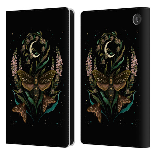 Episodic Drawing Illustration Animals Death Head Leather Book Wallet Case Cover For Amazon Fire 7 2022