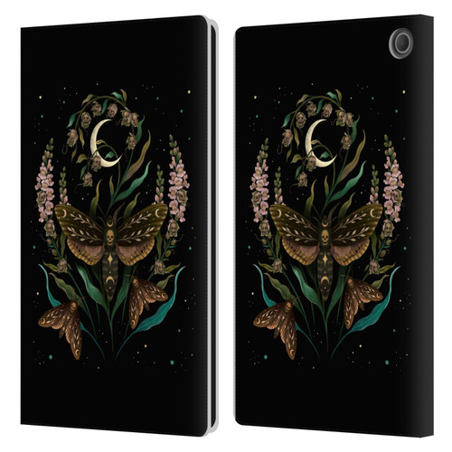 Episodic Drawing Illustration Animals Death Head Leather Book Wallet Case Cover For Amazon Fire Max 11 2023