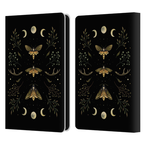 Episodic Drawing Illustration Animals Death Head Moth Night Leather Book Wallet Case Cover For Amazon Kindle Paperwhite 5 (2021)