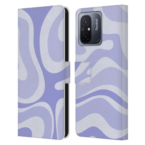 Kierkegaard Design Studio Art Modern Liquid Swirl Purple Leather Book Wallet Case Cover For Xiaomi Redmi 12C