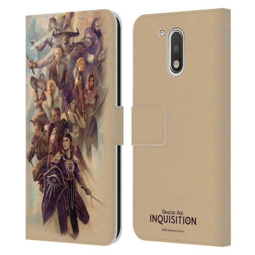 EA Bioware Dragon Age Inquisition Graphics Companions And Advisors Leather Book Wallet Case Cover For Motorola Moto G41