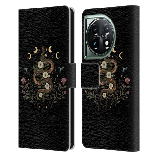Episodic Drawing Illustration Animals Serpent Spell Leather Book Wallet Case Cover For OnePlus 11 5G