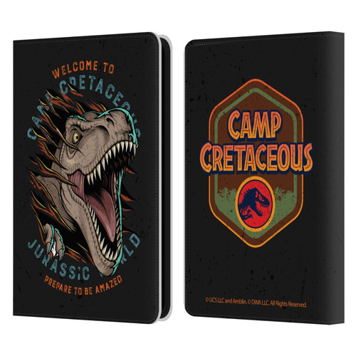 Jurassic World: Camp Cretaceous Dinosaur Graphics Welcome Leather Book Wallet Case Cover For Amazon Kindle 11th Gen 6in 2022