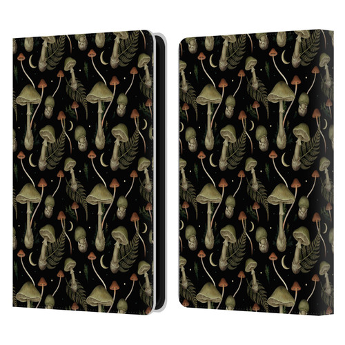 Episodic Drawing Pattern Death Cap Leather Book Wallet Case Cover For Amazon Kindle Paperwhite 5 (2021)