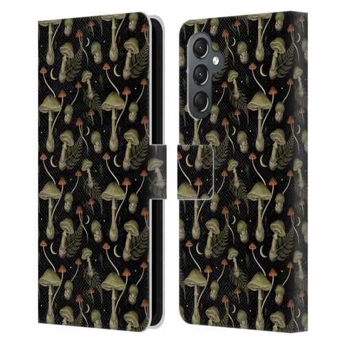 Episodic Drawing Pattern Death Cap Leather Book Wallet Case Cover For Samsung Galaxy A25 5G