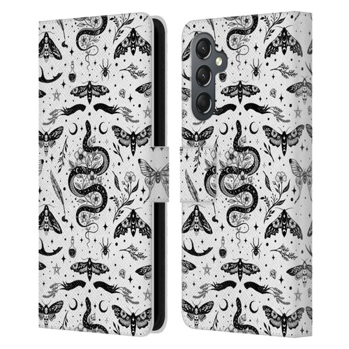 Episodic Drawing Pattern Flash Tattoo Leather Book Wallet Case Cover For Samsung Galaxy A25 5G