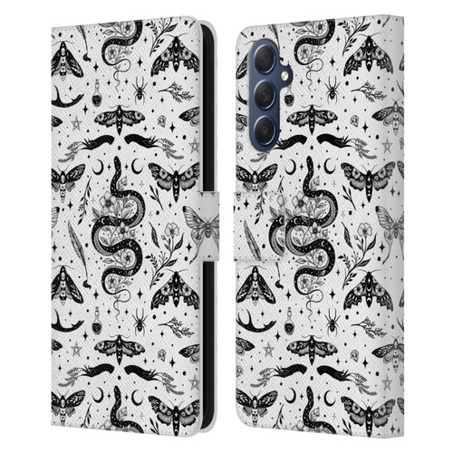 Episodic Drawing Pattern Flash Tattoo Leather Book Wallet Case Cover For Samsung Galaxy M54 5G