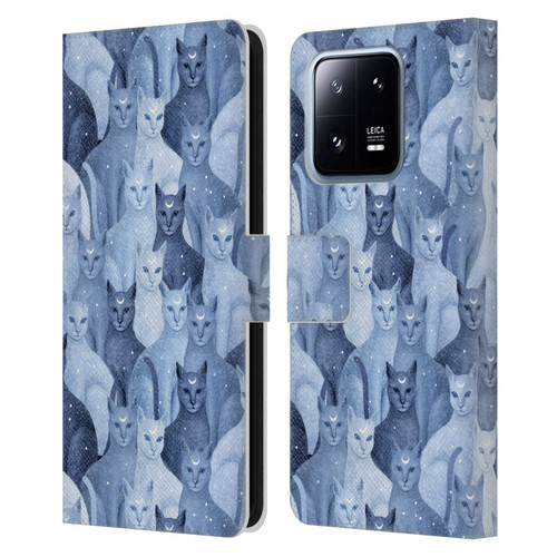 Episodic Drawing Pattern Cats Leather Book Wallet Case Cover For Xiaomi 13 Pro 5G