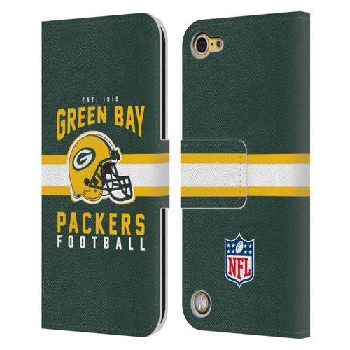 NFL Green Bay Packers Graphics Helmet Typography Leather Book Wallet Case Cover For Apple iPod Touch 5G 5th Gen