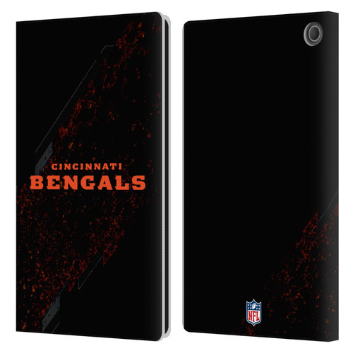 NFL Cincinnati Bengals Logo Blur Leather Book Wallet Case Cover For Amazon Fire Max 11 2023