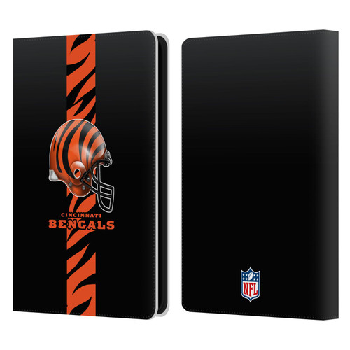 NFL Cincinnati Bengals Logo Helmet Leather Book Wallet Case Cover For Amazon Kindle Paperwhite 5 (2021)