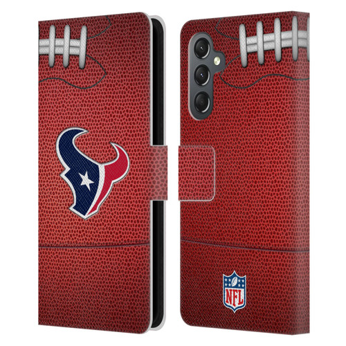 NFL Houston Texans Graphics Football Leather Book Wallet Case Cover For Samsung Galaxy A25 5G