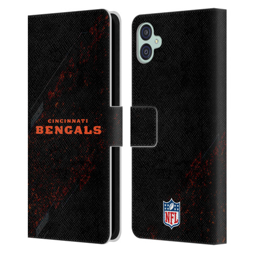 NFL Cincinnati Bengals Logo Blur Leather Book Wallet Case Cover For Samsung Galaxy M04 5G / A04e